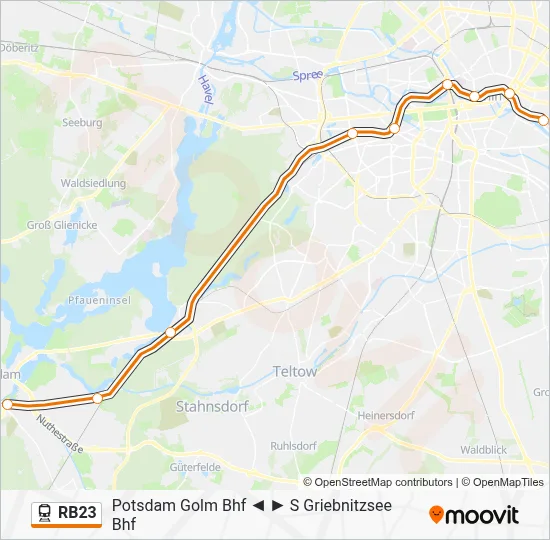 Bahnlinie RB23 Karte