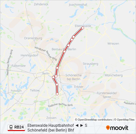 RB24 train Line Map