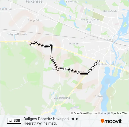 338 Bus Line Map
