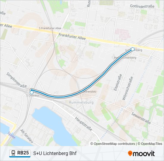 RB25 train Line Map