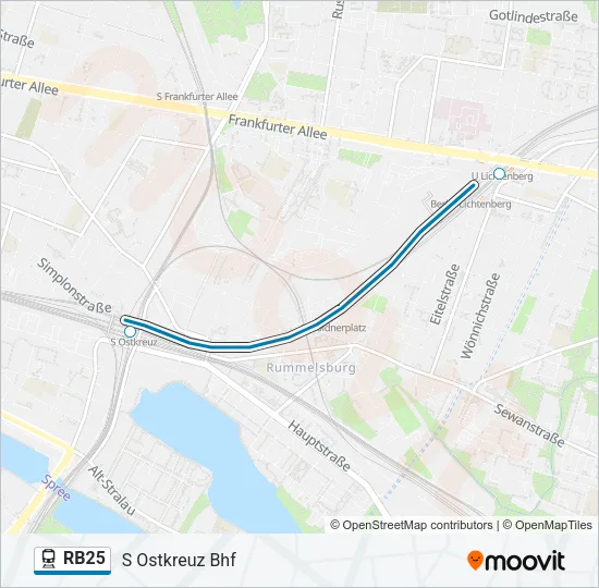 RB25 Train Line Map