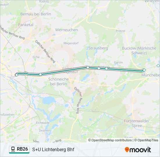 RB26 Route Fahrpläne, Haltestellen & Karten S+U