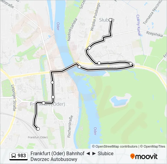 983 Bus Line Map