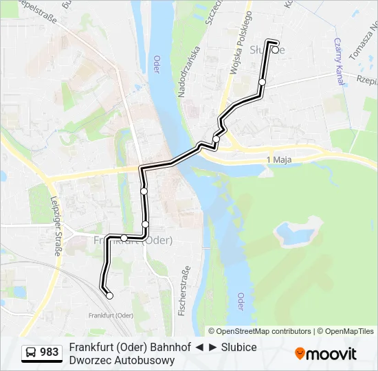 983 Bus Line Map