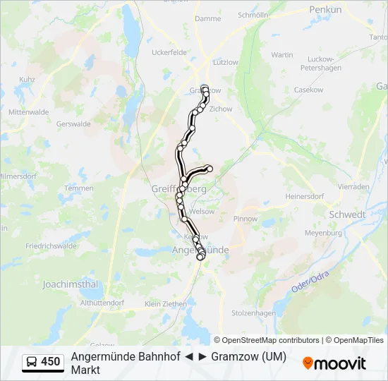 450 Bus Line Map