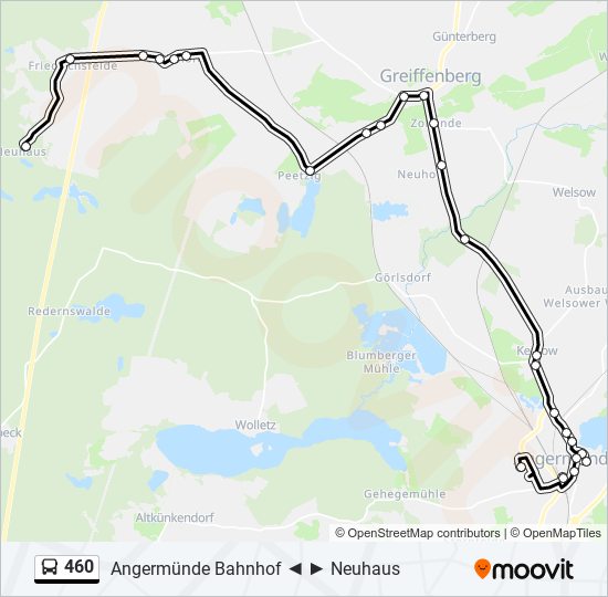 460 bus Line Map