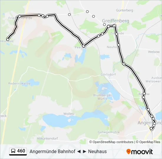 460 Bus Line Map