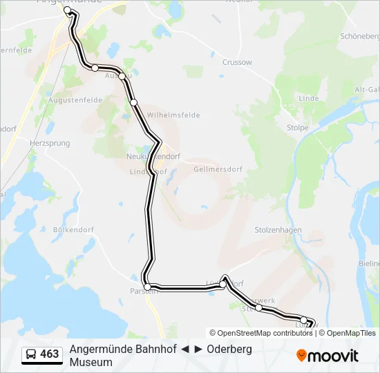 463 Bus Line Map