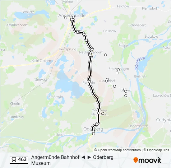 463 Bus Line Map