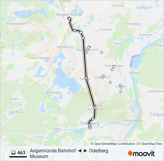 463 bus Line Map