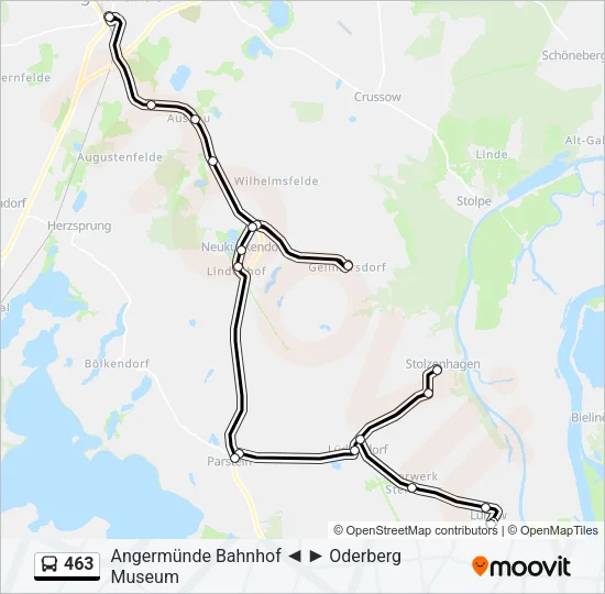 463 Bus Line Map