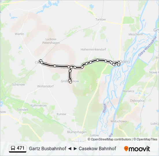 471 Bus Line Map