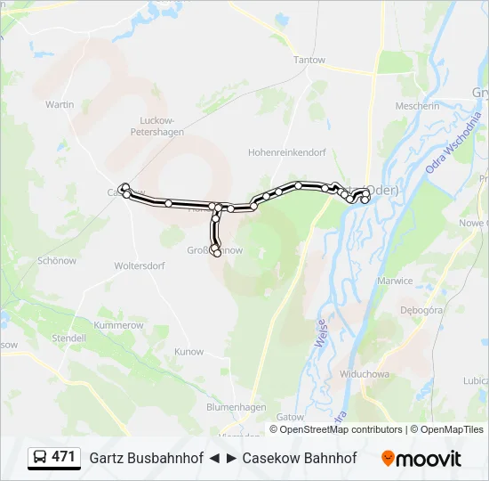 471 Bus Line Map
