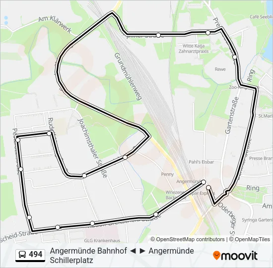 Автобус 494: карта маршрута