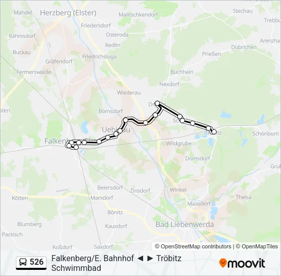 526 Bus Line Map