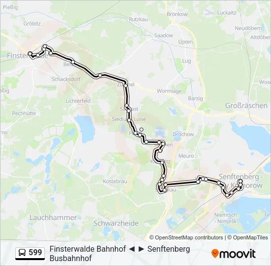 599 Bus Line Map