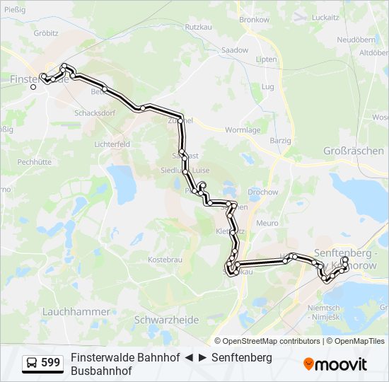 599 bus Line Map