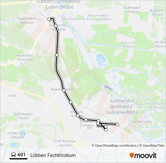 601 Bus Line Map