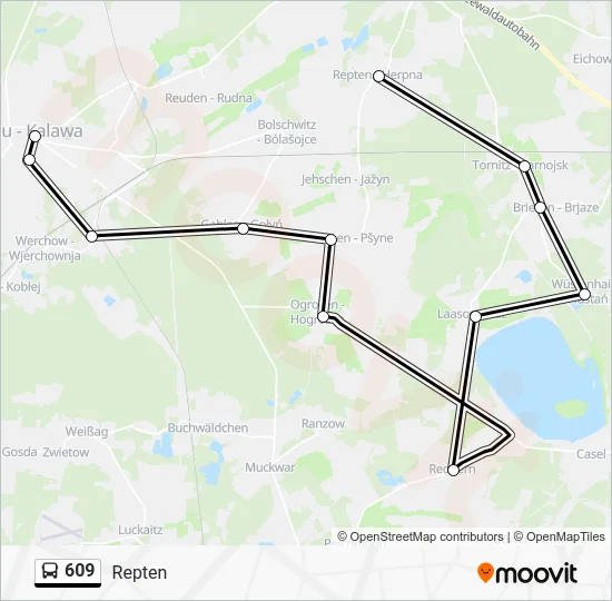 Автобус 609: карта маршрута