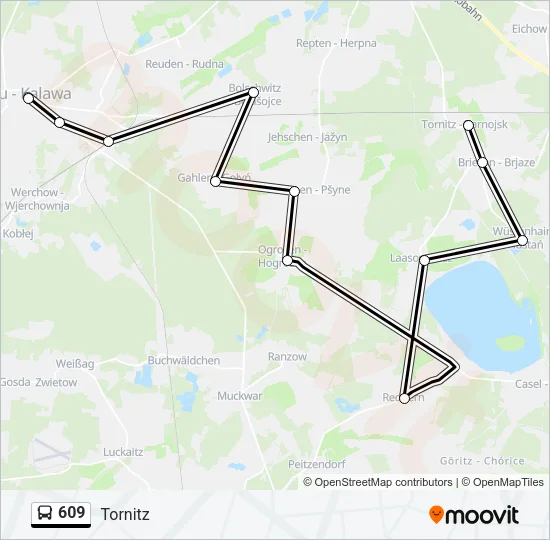 609 Bus Line Map
