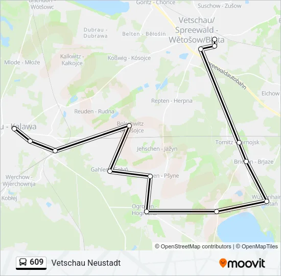 609 Bus Line Map