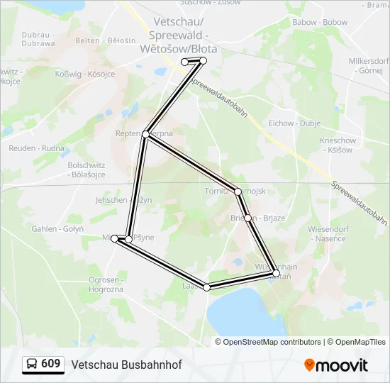 609 Bus Line Map