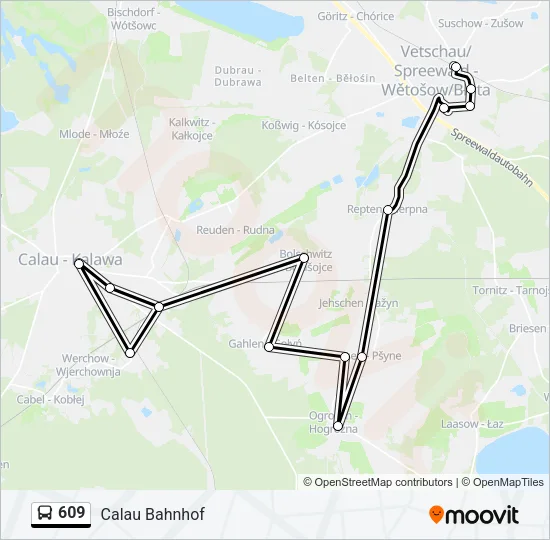 609 Bus Line Map