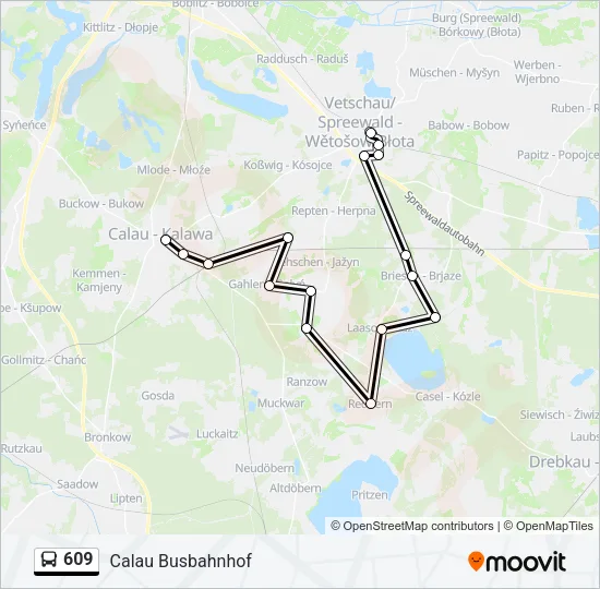 609 Bus Line Map