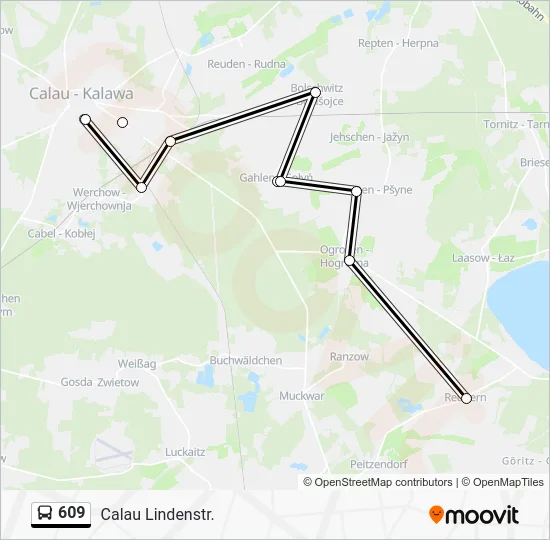 Автобус 609: карта маршрута