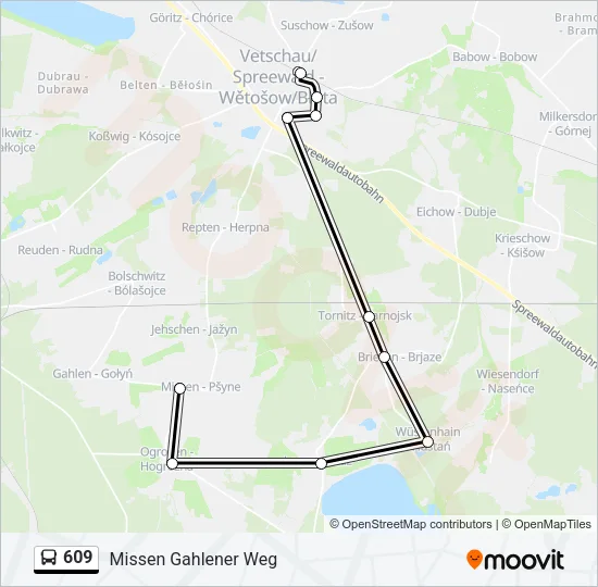 609 Bus Line Map