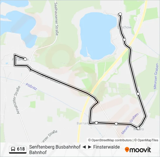 Автобус 618: карта маршрута