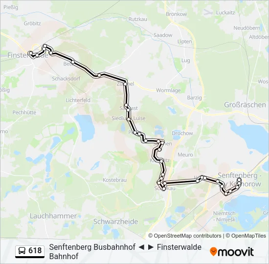 618 Bus Line Map