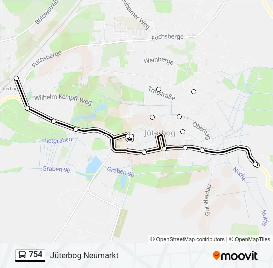 754 Bus Line Map