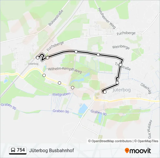 754 Bus Line Map