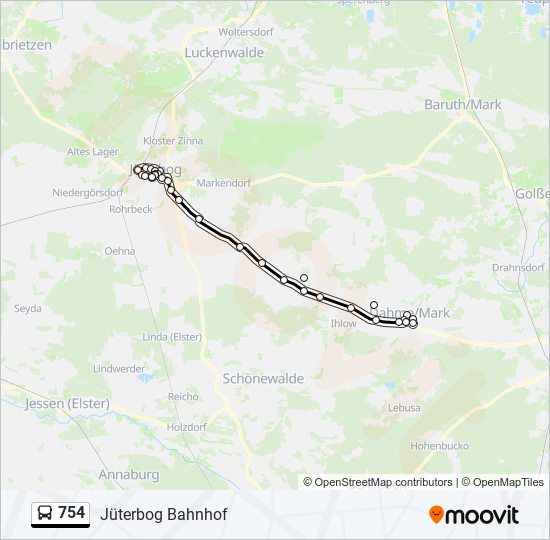 754 bus Line Map