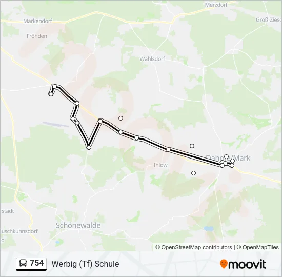 754 Bus Line Map