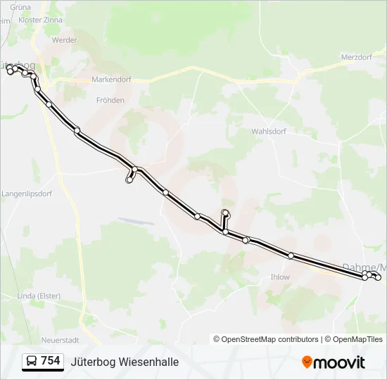 754 Bus Line Map