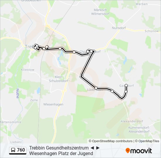 760 bus Line Map