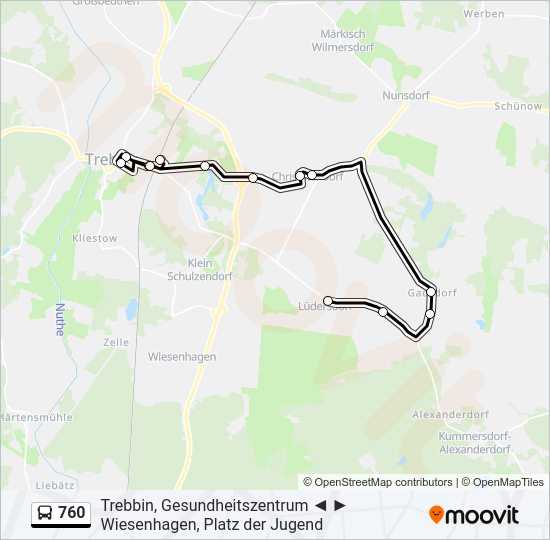 760 bus Line Map