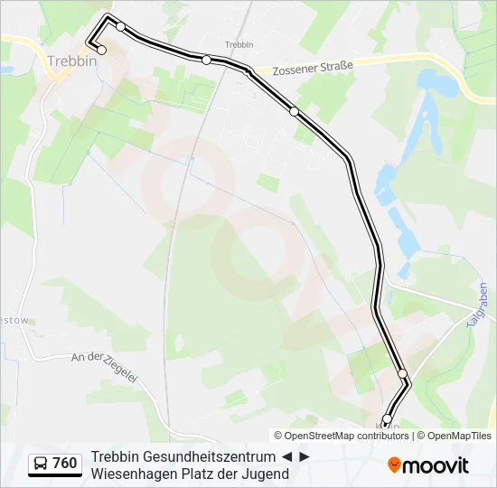 760 Bus Line Map