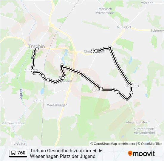 760 Bus Line Map