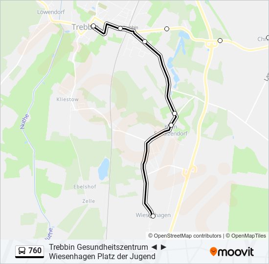 760 bus Line Map