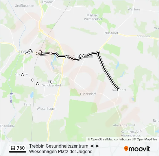 760 Bus Line Map