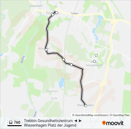 760 Bus Line Map