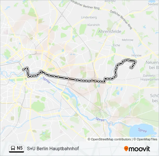 Автобус N5: карта маршрута