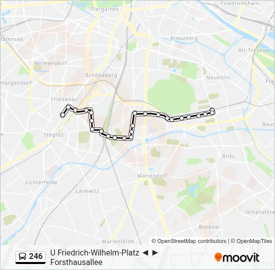 Buslinie 246 Karte