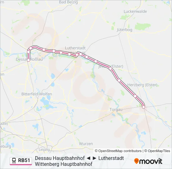 RB51 Train Line Map