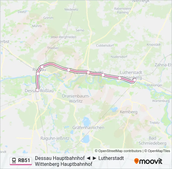 RB51 Train Line Map