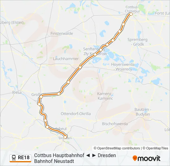 RE18 Train Line Map