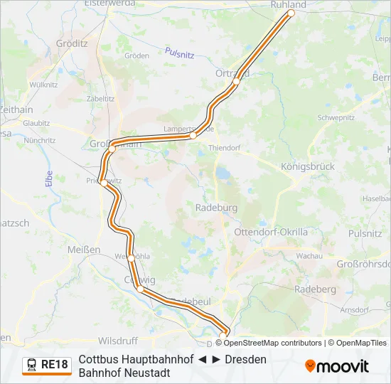 RE18 Train Line Map